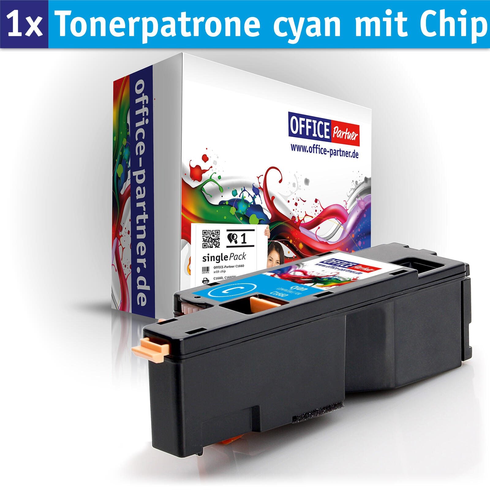 OFFICE-Partner Premium Toner alternativ zu Dell C1660 C - cyan OFFICE-Partner Premium Toner alternativ zu Dell C1660 C - cyan